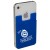 Silicone promotional adhesive cell phone wallet with removable adhesive tabs - Blue